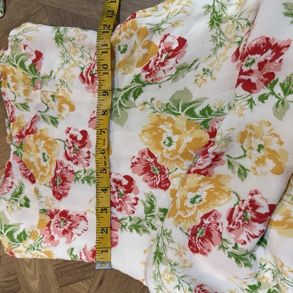 REFORMATION Nikita Floral Georgette Midi Dress Winona Women's Size 6 Bows Ruffle - Picture 8 of 11